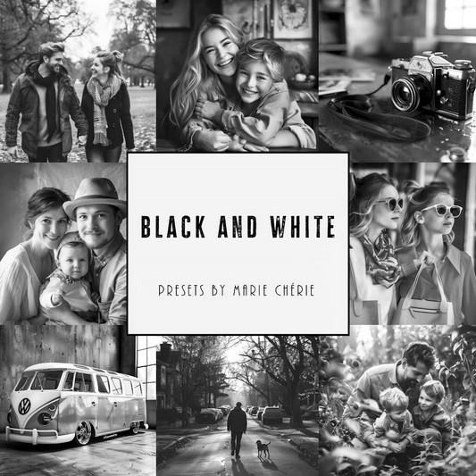 BLACK AND WHITE | Presets By Marie Chérie